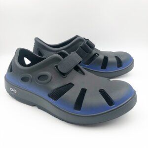 OOFOS Oocandoo Sandal Royal Blue Black Fishing Recovery Sandals Mens 7 Womens 9
